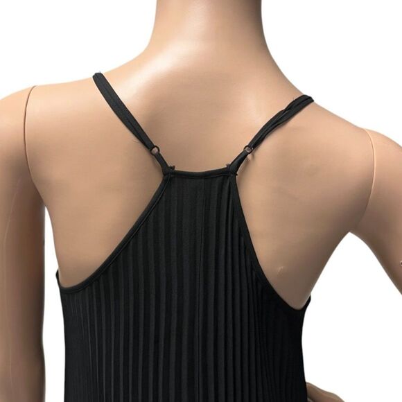 VICTORIA'S SECRET Black Strappy Maxi Gown Dress Accordian Pleats Sz S/P - Picture 6 of 7